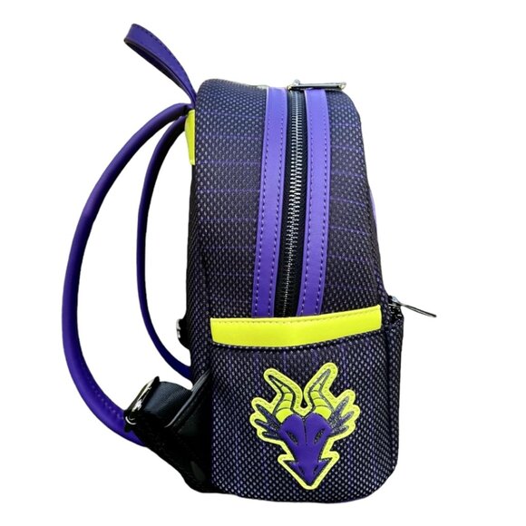 Loungefly Disney Villains Team Maleficent Jersey Glow in the Dark Mini Backpack